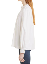 Rails Ariana Ruffle Pleat Blouse in white - women's blouse - alternate view