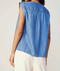 Current Air - Leni Sleeveless Chambray Top