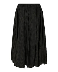 Salvatore Ferragamo - Women's Leather Pleated Midi Skirt