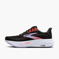 BROOKS Women's Ghost 17 Shoes in black purple coral - women's shoe - alternate view