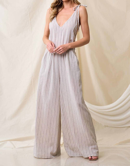 Saints & Hearts - Fay Linen Blend Jumpsuit