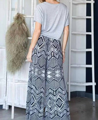 Jade By Jane - Retro Print Wide Leg Pant
