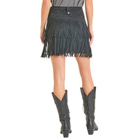 Rock & Roll Denim - Fringe Microsuede Skirt