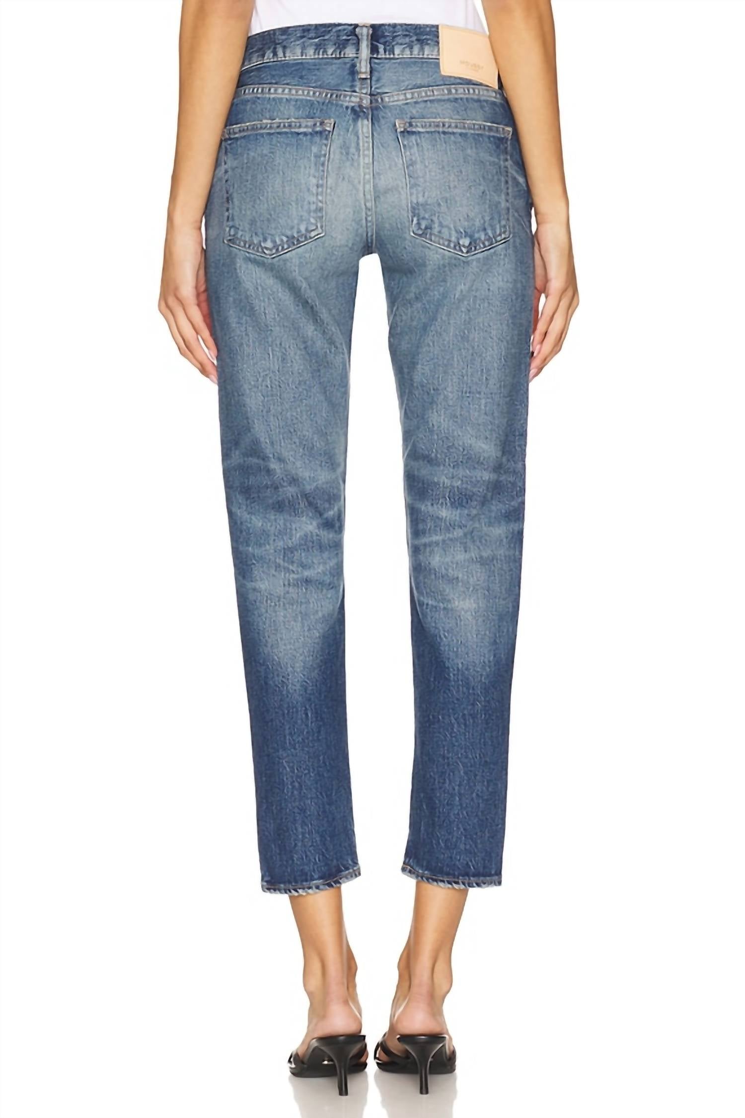 Moussy Sycamore Tapered Jean in blue - women's jeans - alternate view