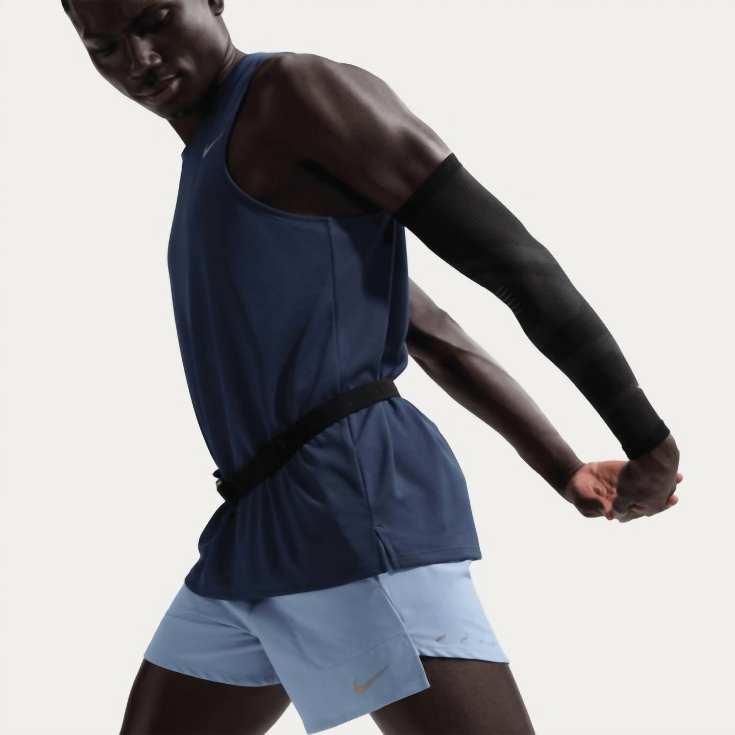 NIKE Stride Dri-fit 5in Shorts in work blue reflective silv - men's shorts - alternate view