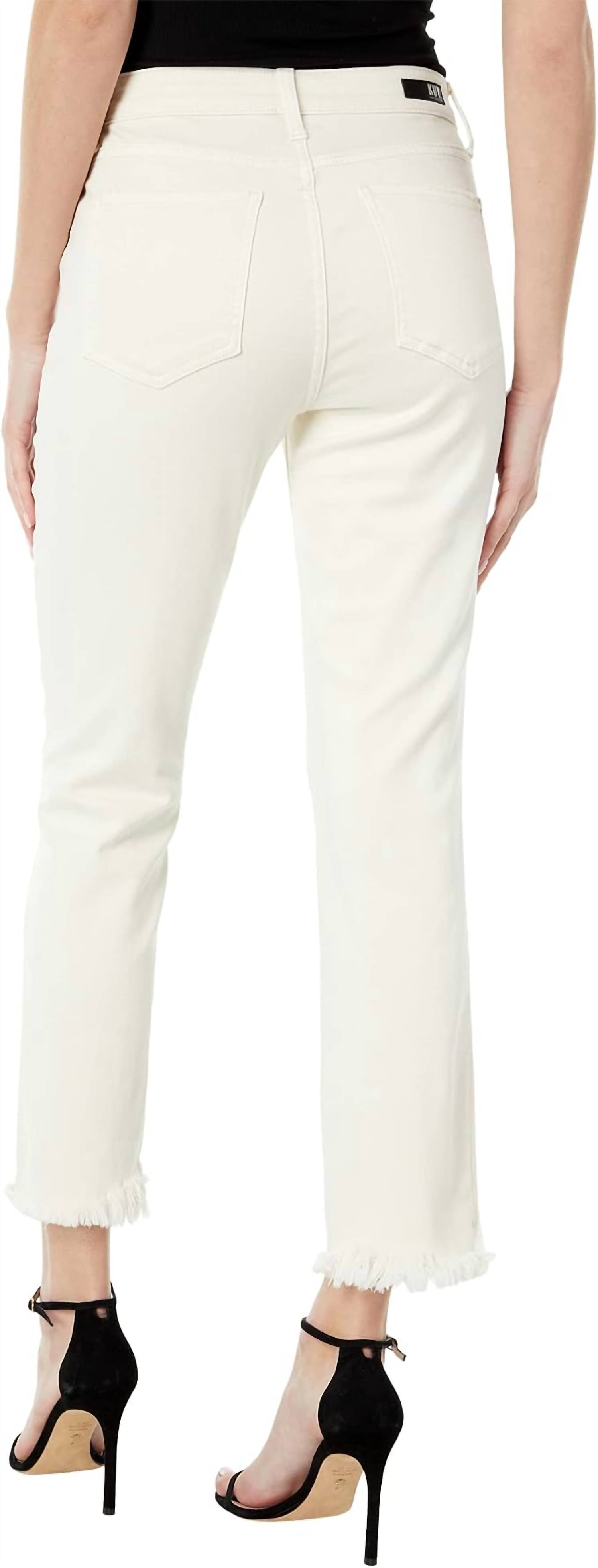 Kut From The Kloth - Reese High-rise Fab Ab Ankle Straight Raw Hem Jeans
