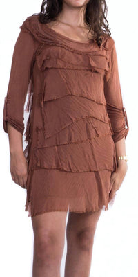 Gigi Moda - Siena Sleeve Ruffled Mini Dress