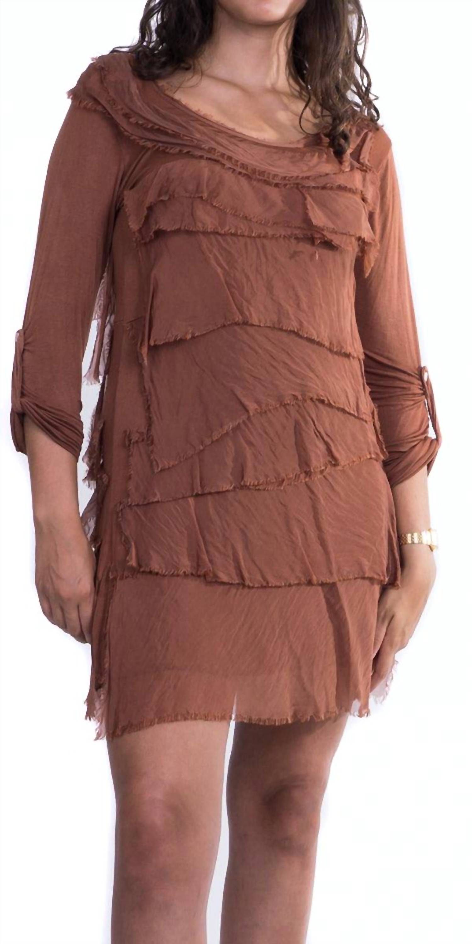 Gigi Moda - Siena Sleeve Ruffled Mini Dress