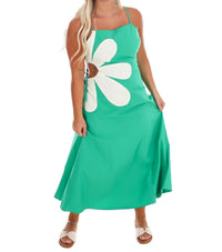Very J - Women's Wildflower Wishes Floral Cut Out Midi Dress