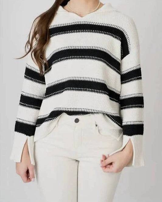 Lafayette 148 - Striped Collar Sweater