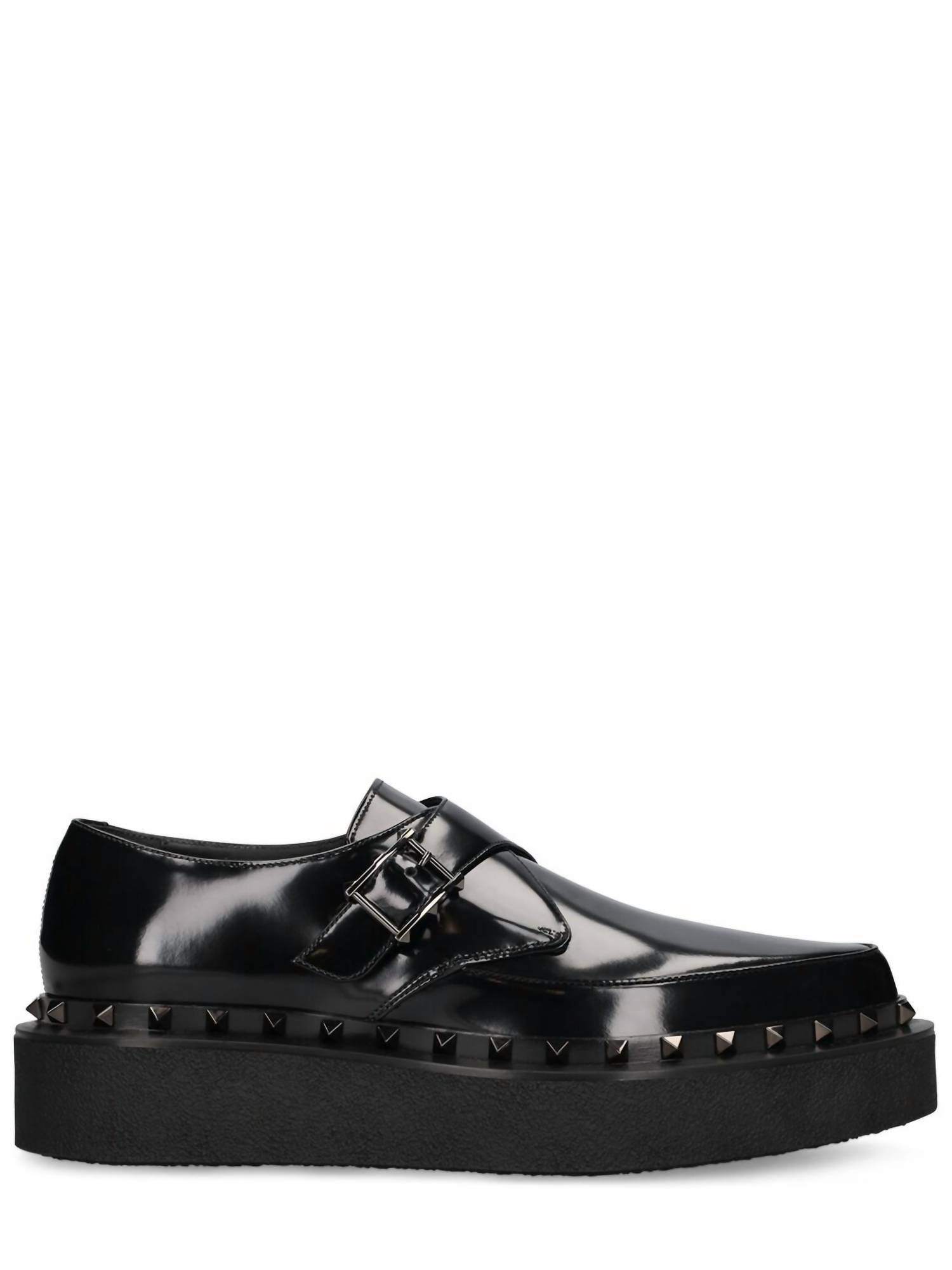 Valentino Garavani - Men's Single Monk Patent Leather Platform Loafers