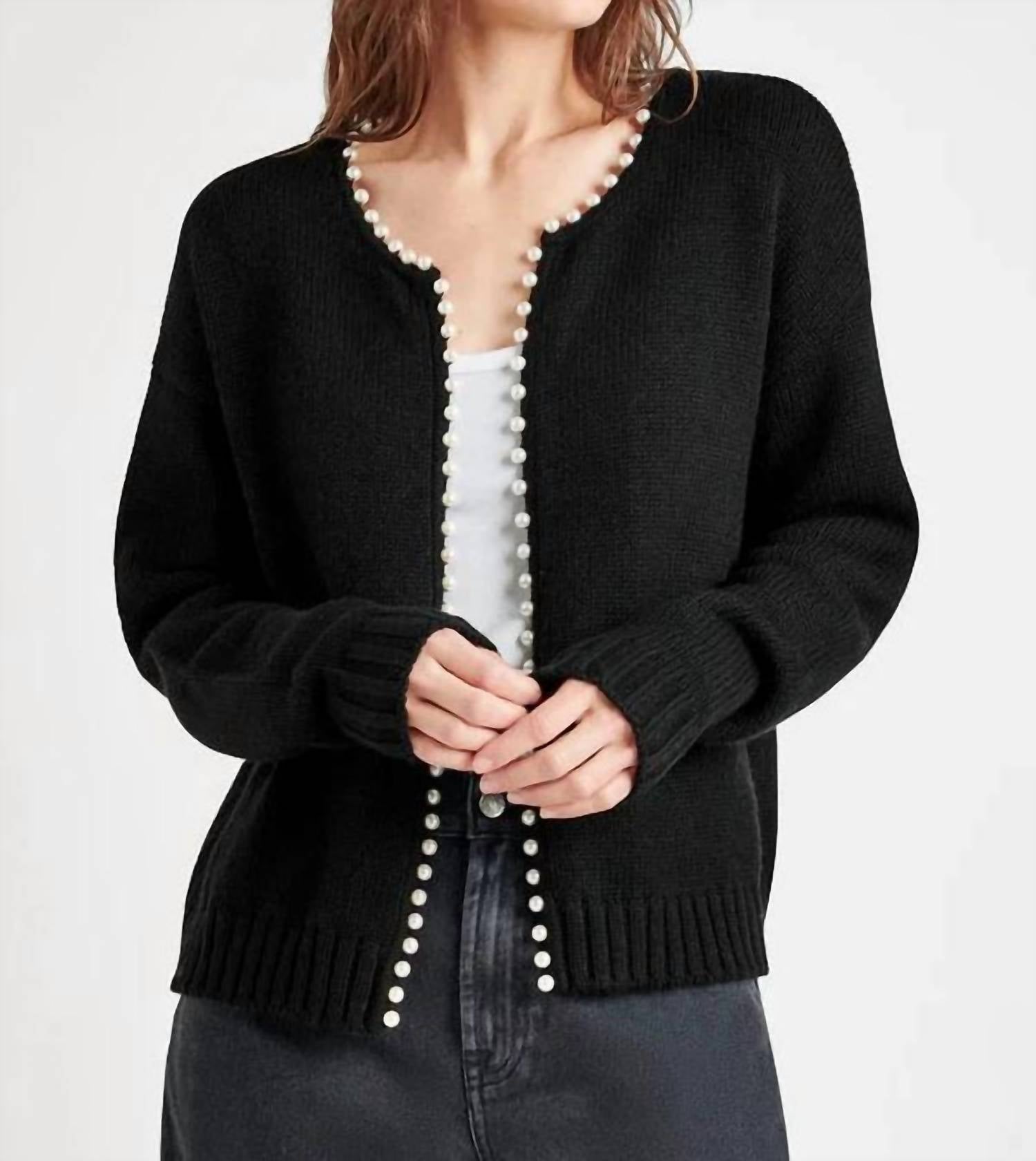 Splendid - pearl trim cardigan