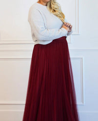 Luxxel - Fall Dreams Pleated Maxi Skirt