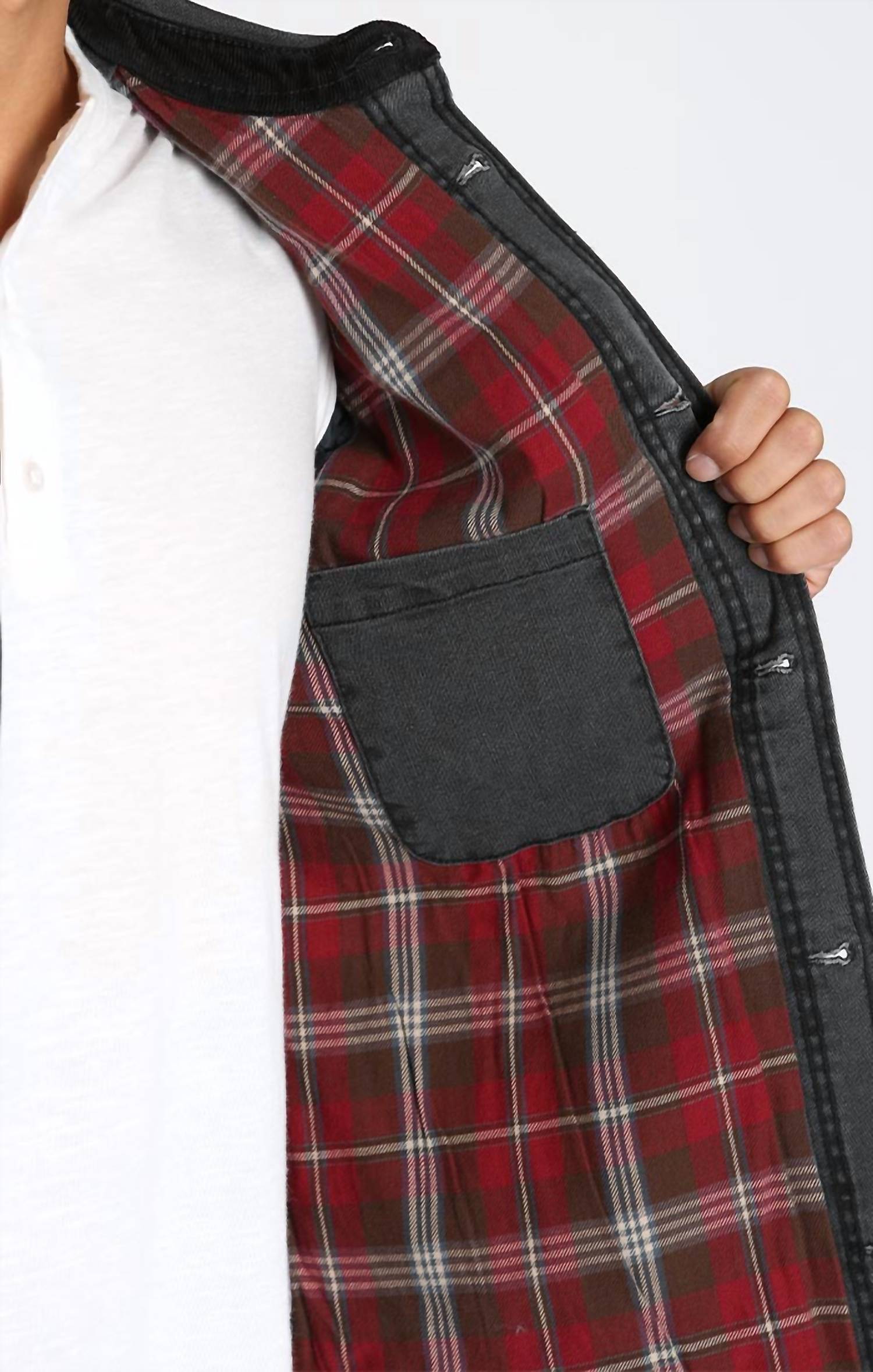 Jachs New York - Stretch Flannel Lined Denim Jacket