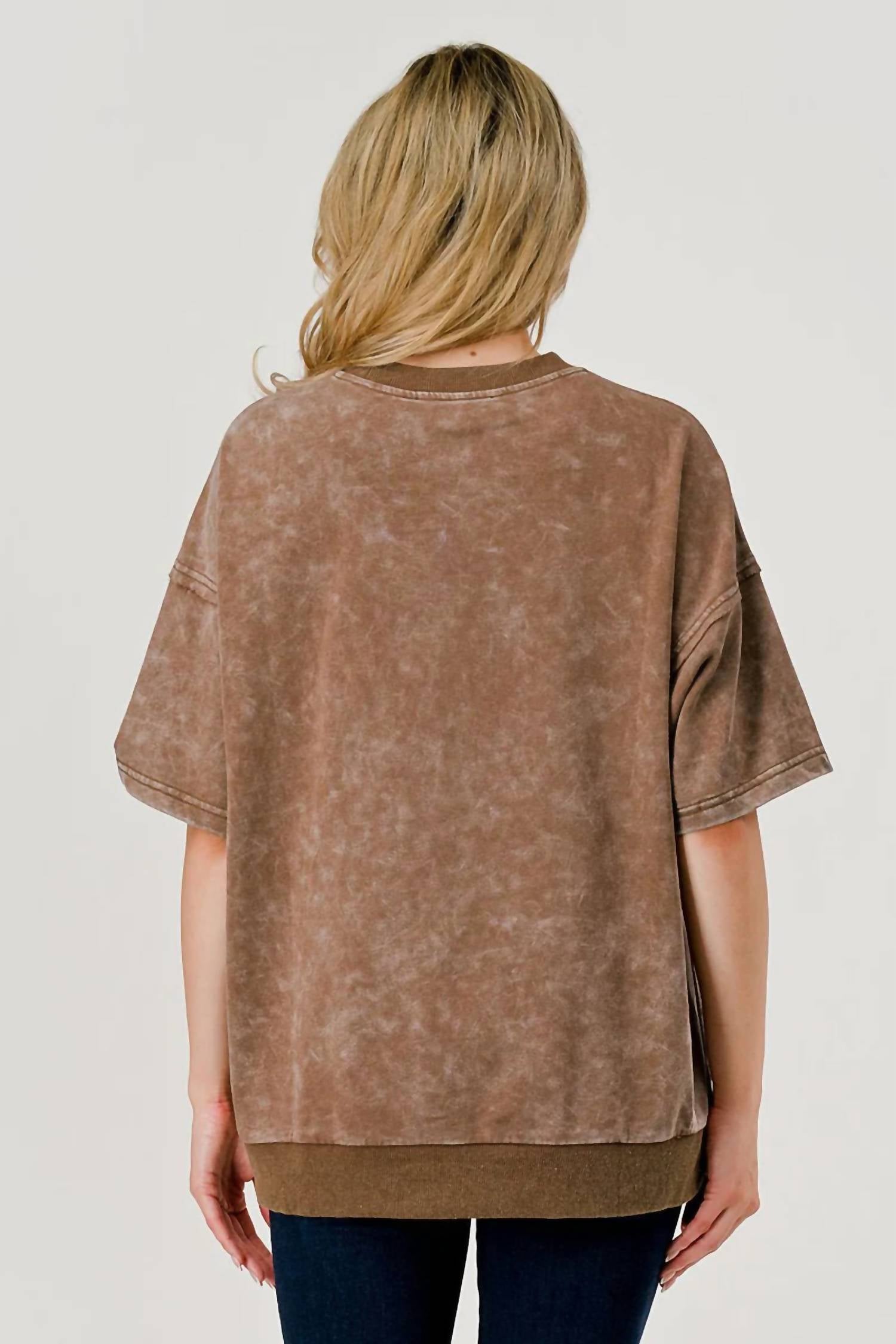 Pixi + Ivy - Oversized Short Sleeves Top