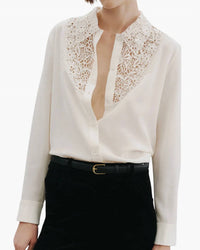 Nili Lotan - Zola Lace Silk Shirt