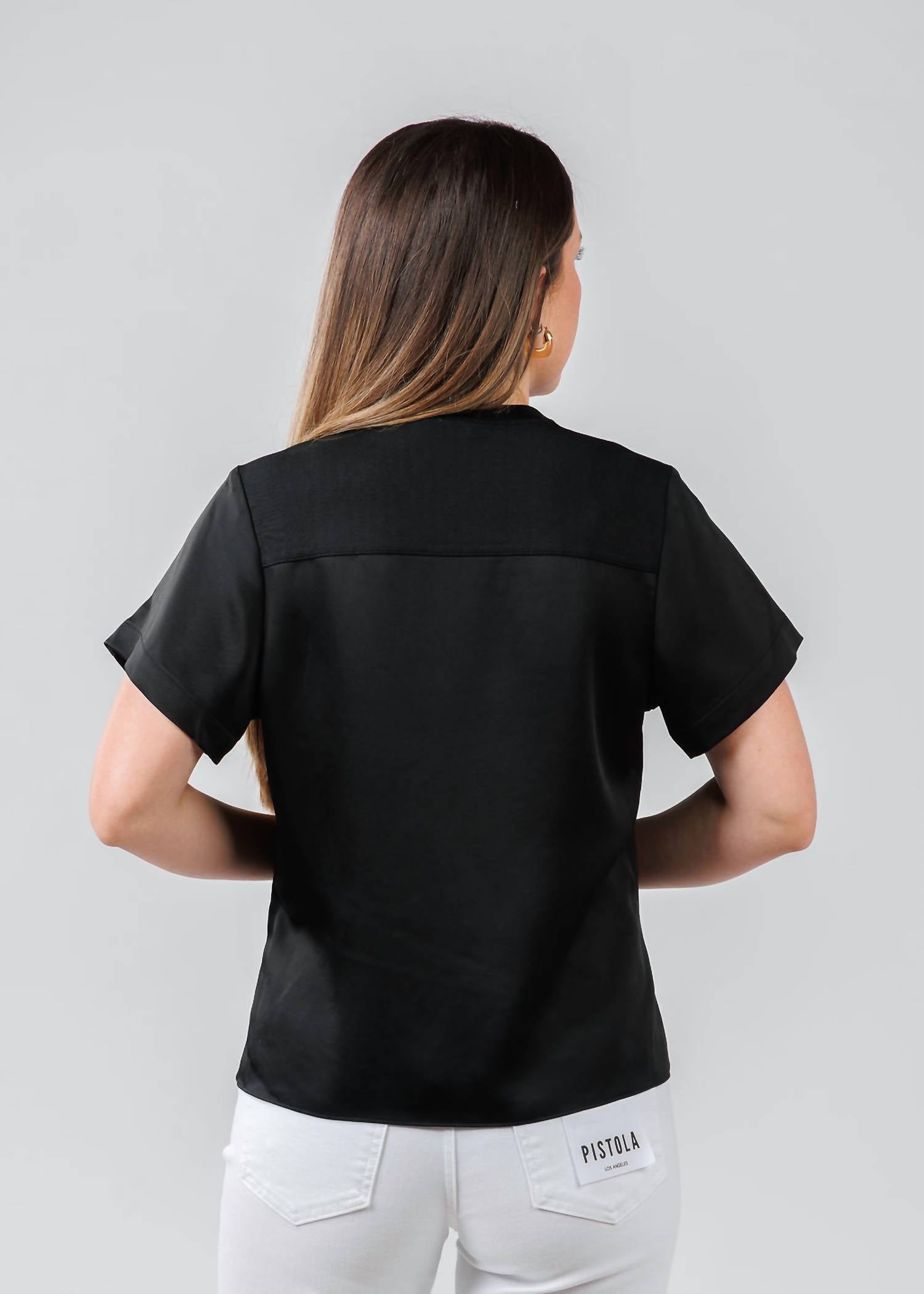 Simkhai - Addy Short Sleeve Knit Back T-Shirt