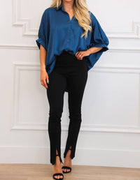 Day + Moon - Solara Satin Button Down Top