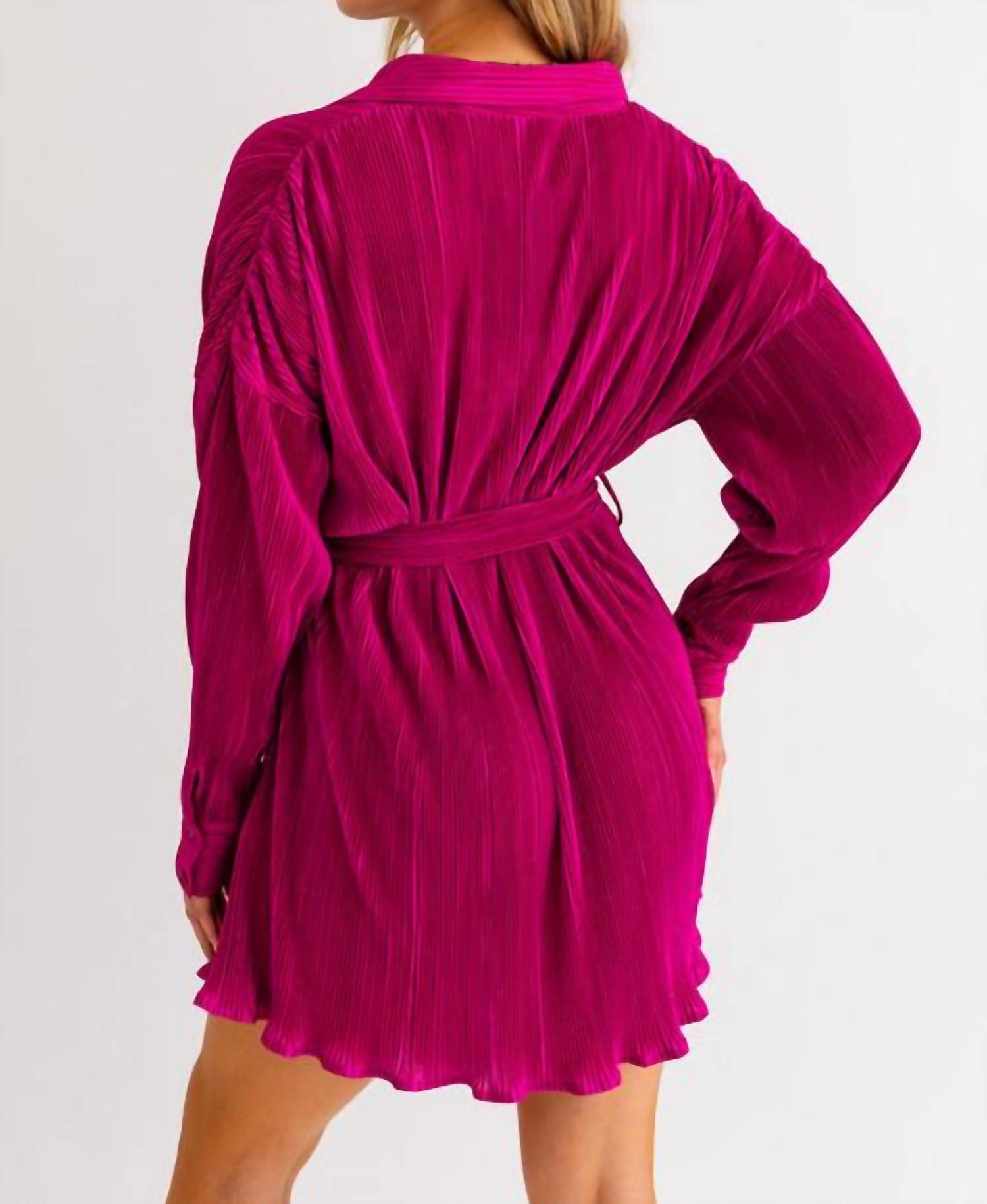 Le Lis - Pleated Shirt Dress
