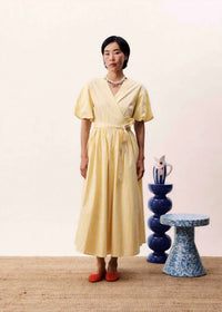 Frnch - Lemon Blossom Wrap Dress