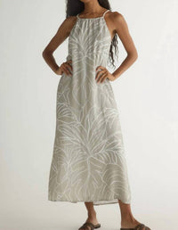 Bella Dahl Halter Maxi Dress in tropical print 1 - women's dress