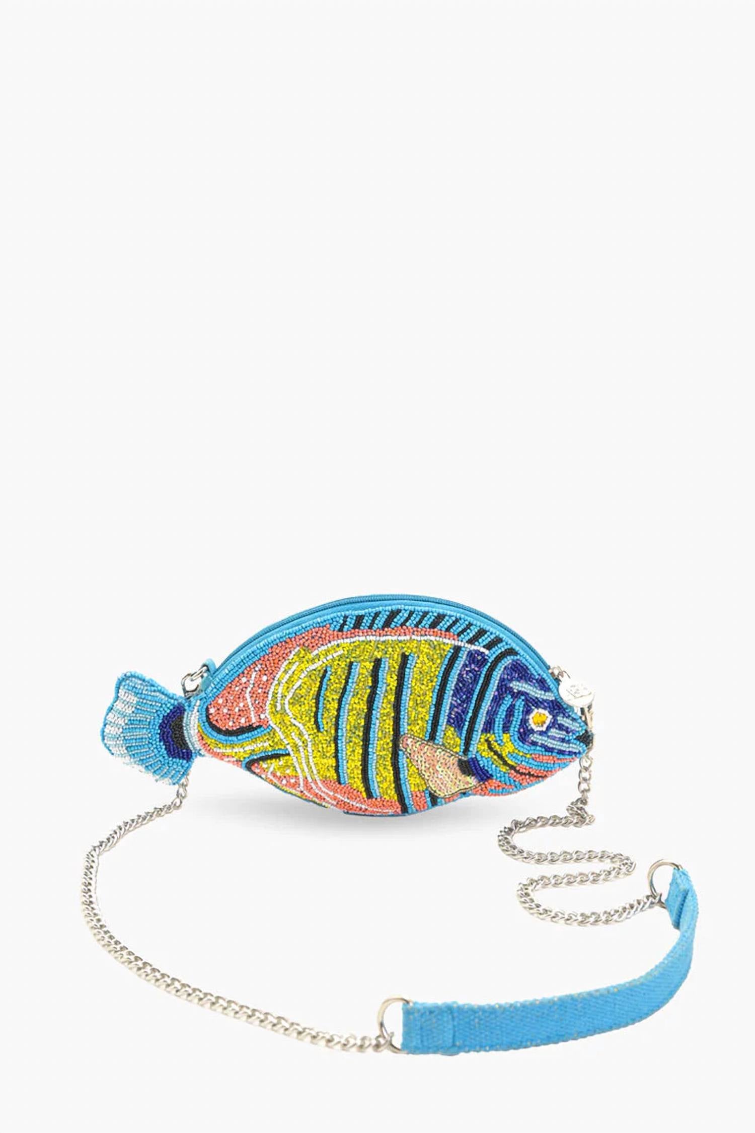 America & Beyond - Embellished Royal Fish Clutch
