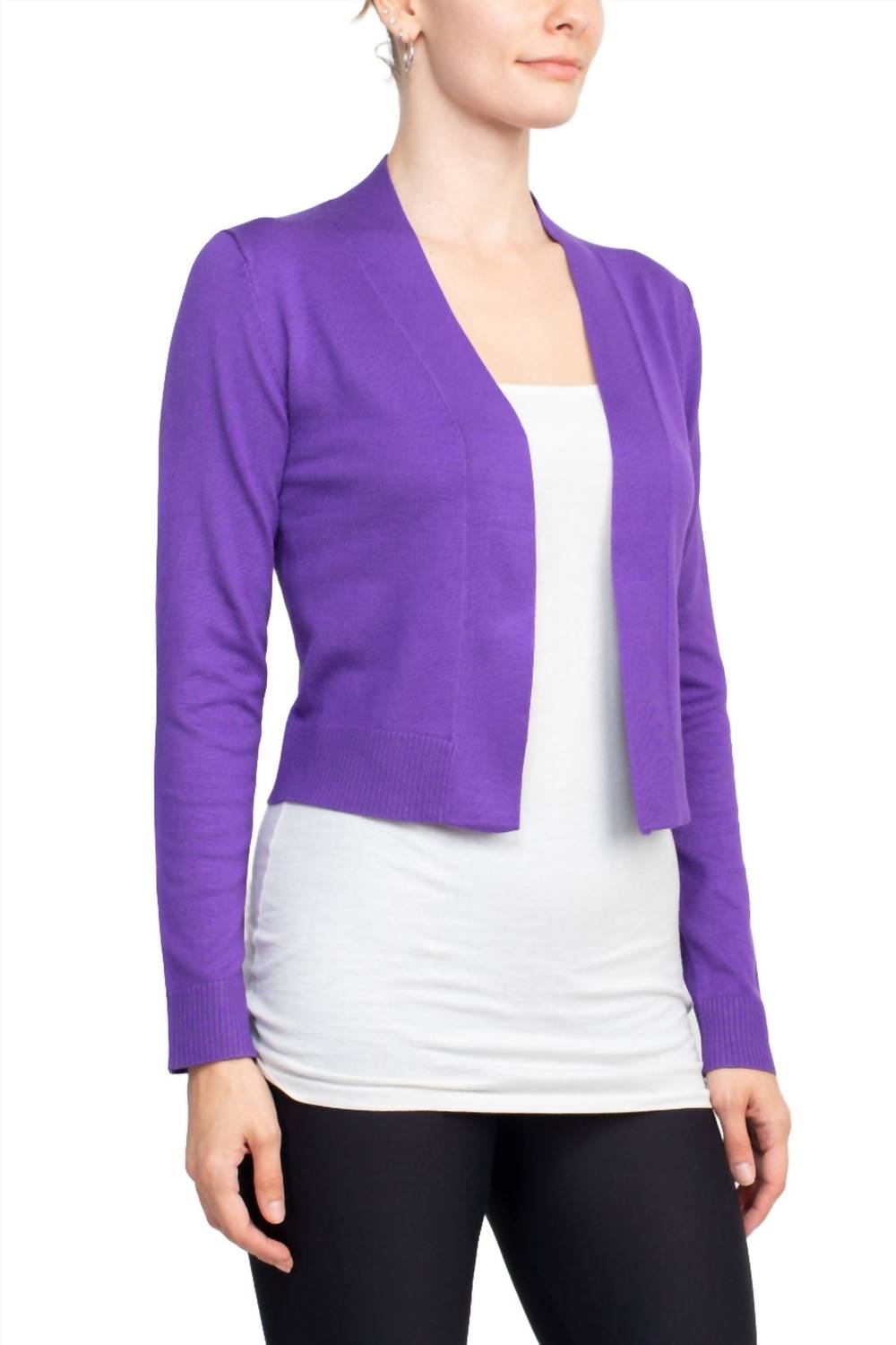Eclectic Studio - Open Front Long Sleeve Cropped Bolero