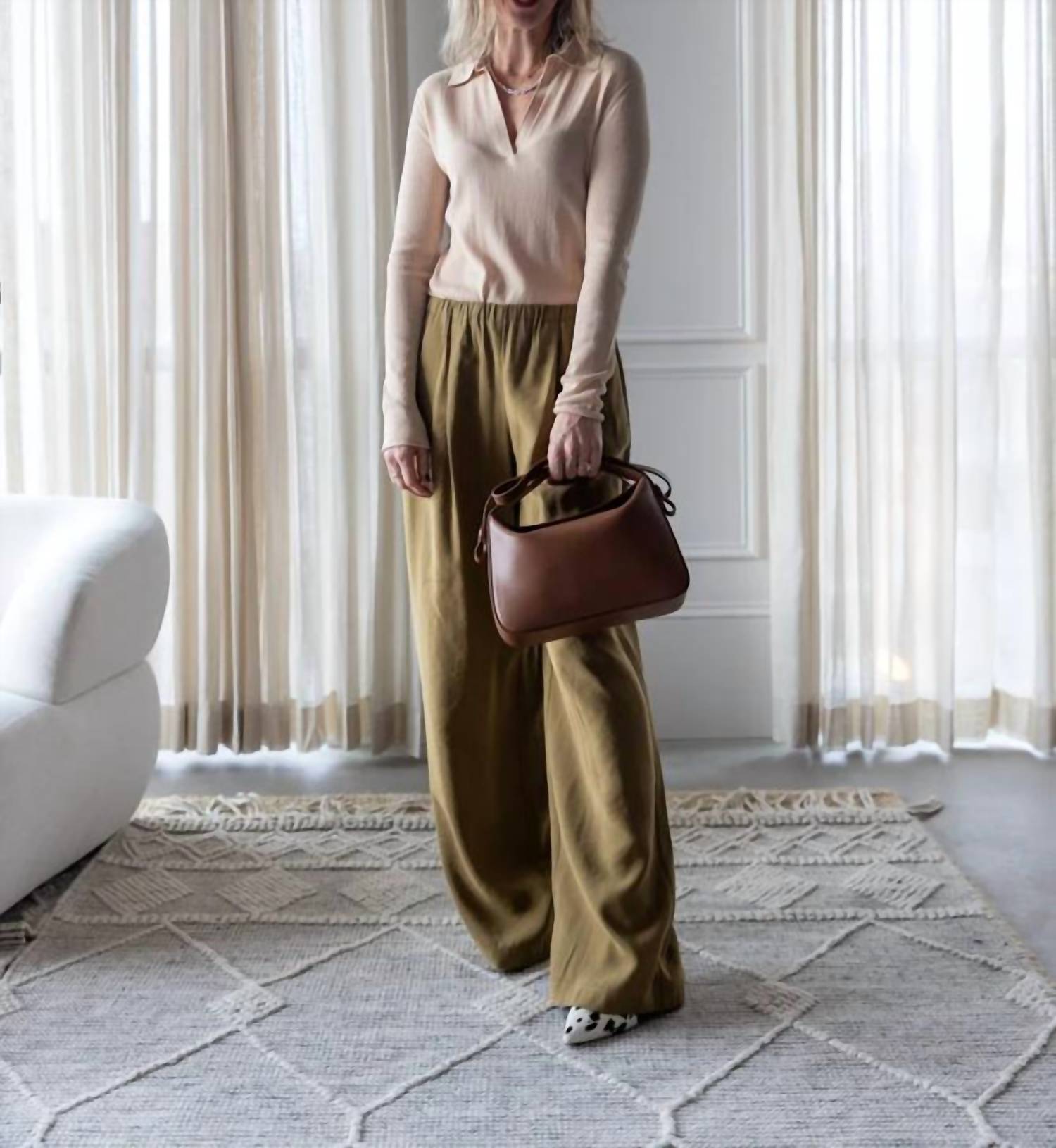 Alysi - Wide Pull On Trousers