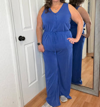Skies Are Blue - Celeste V-neck Jumpsuit