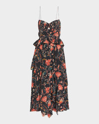 Renata Floral Ruffled Midi Dress