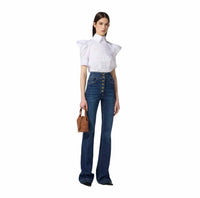 Elisabetta Franchi - Laced Front Poplin Shirt