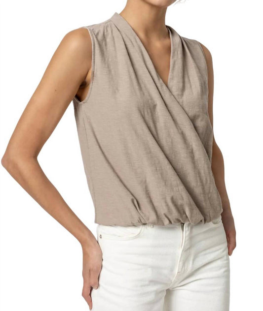 Lilla P - Sleeveless Faux Wrap Tank