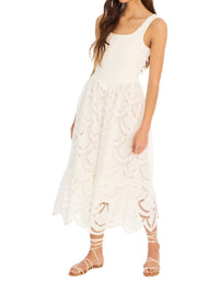 ALLISON NEW YORK Giselle Midi Dress in white - women's dress - detail view