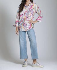 APNY Boyfriend Button Up Shirt in paisley daze - women's blouse - view 4