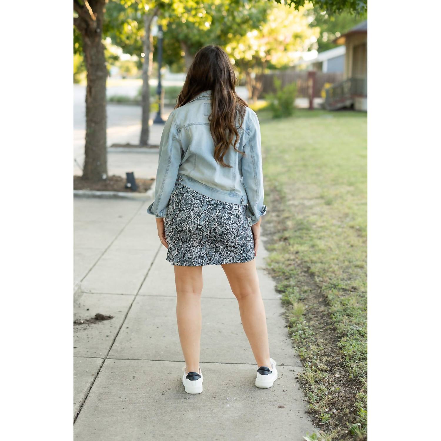 Julia Rose Sydney Jogger Skirt in snakeskin - women's skirt - view 7