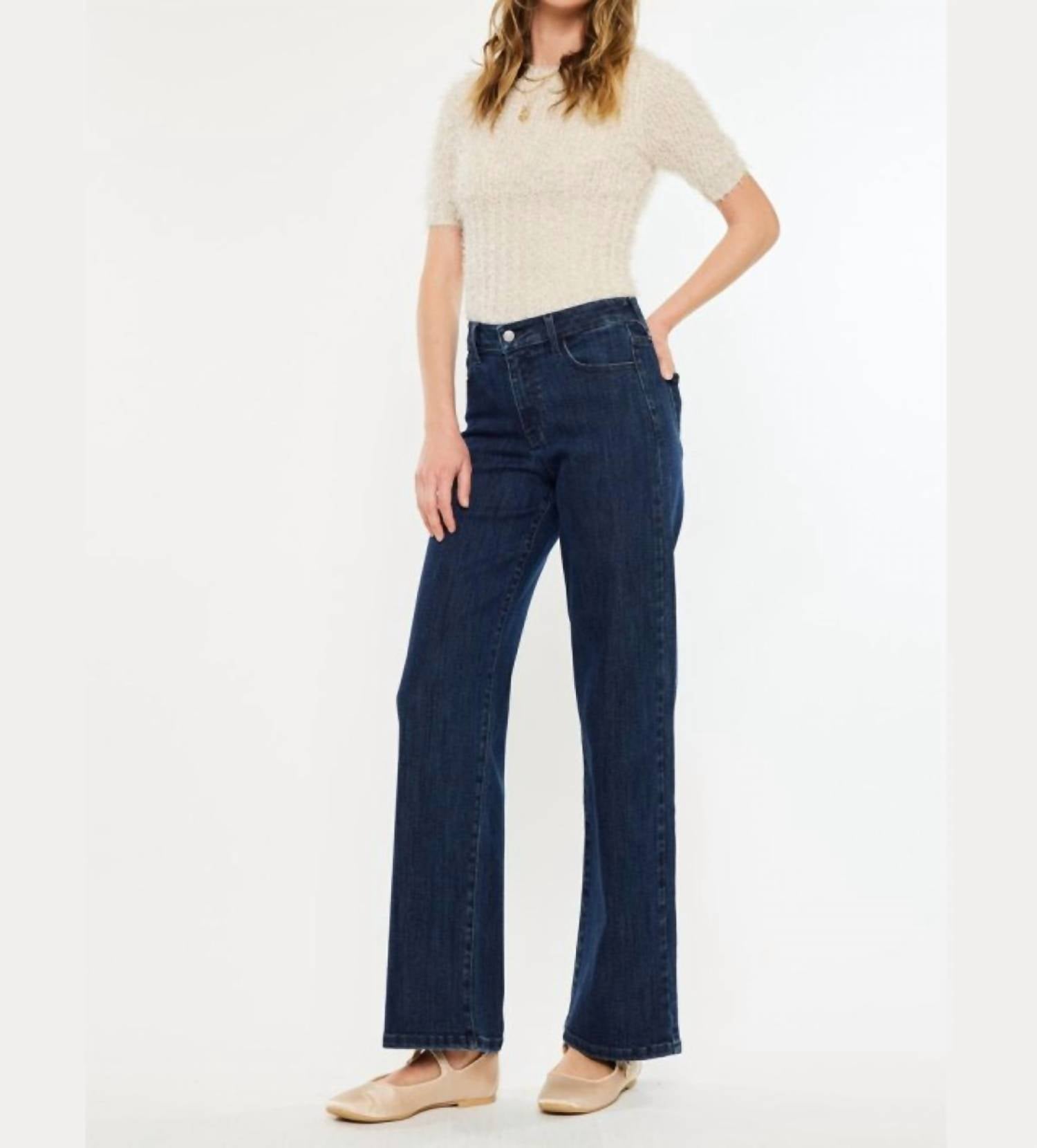Kancan - Camila High Rise Wide Leg Jeans