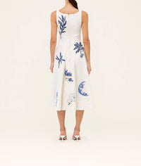 Agua By Agua Bendita - Frontera Wild Embroidered Linen Midi Dress