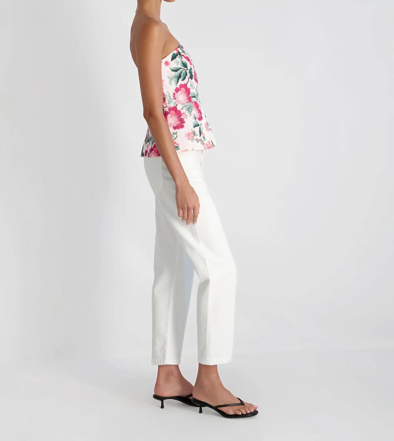 French Connection - York Satin Christa Fleur Strapless Top