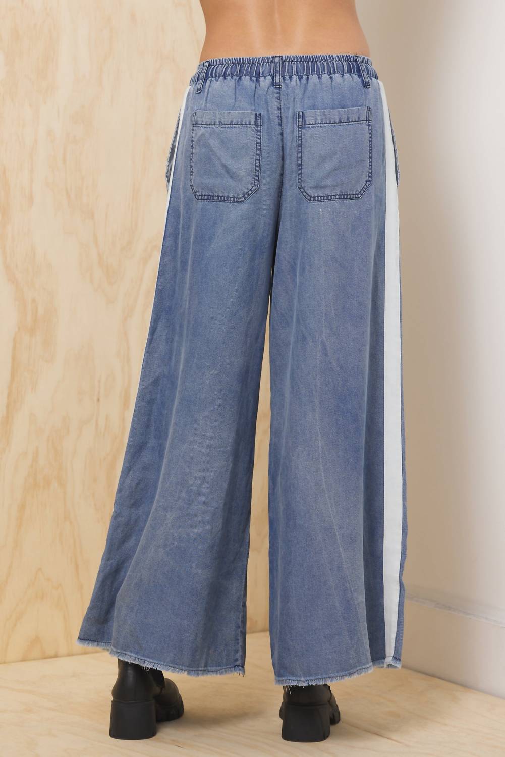Vintage Havana - Everly Tencel Wide Leg Pant With Contrast