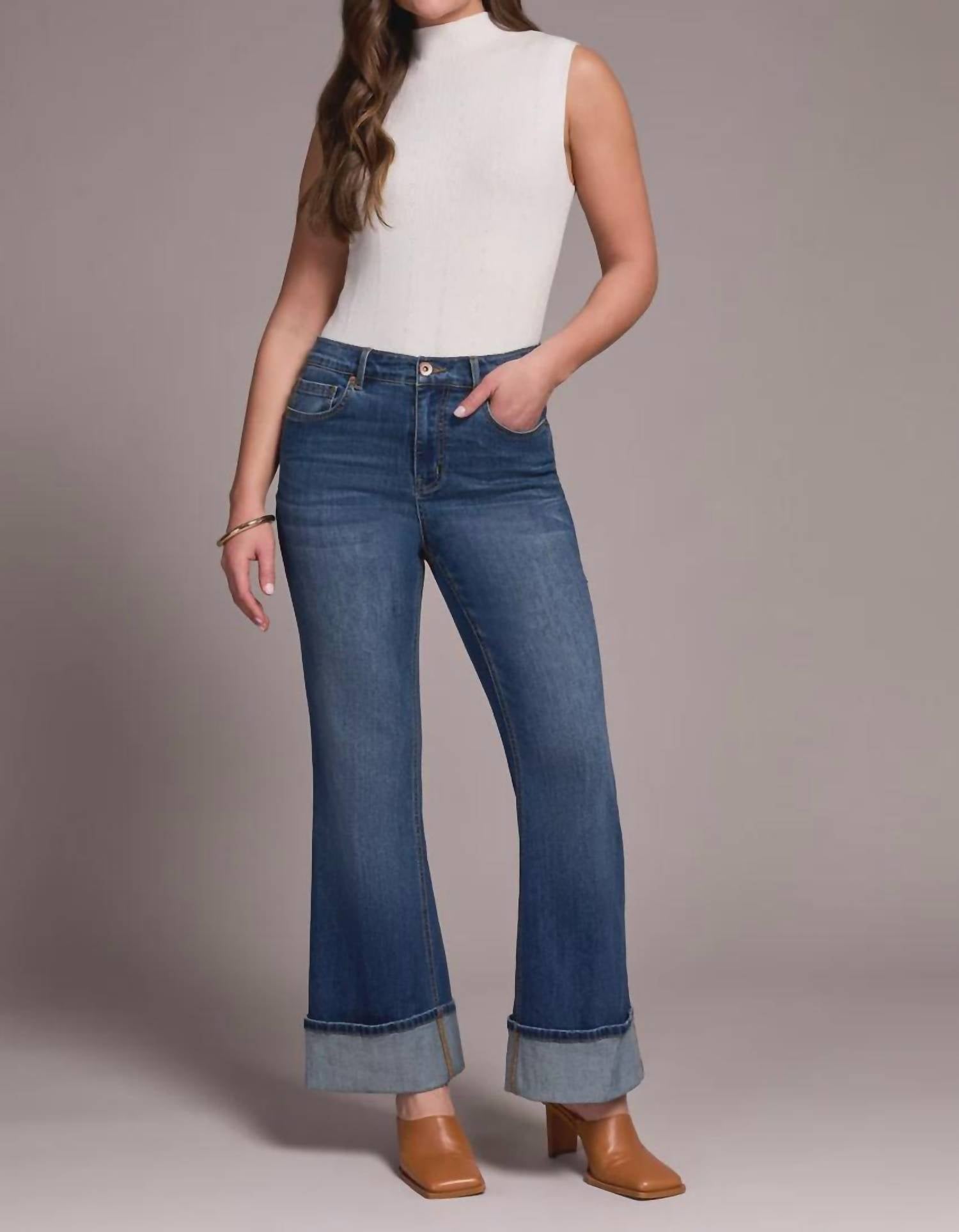 Tribal - Brooke Cuffed Palazzo Jeans