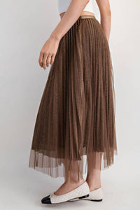Ee:Some - Glittery Midi Skirt