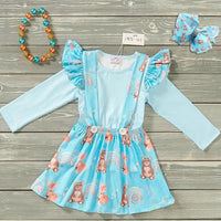 Pete + Lucy - Girl's Native Forest Friends Suspender Dress