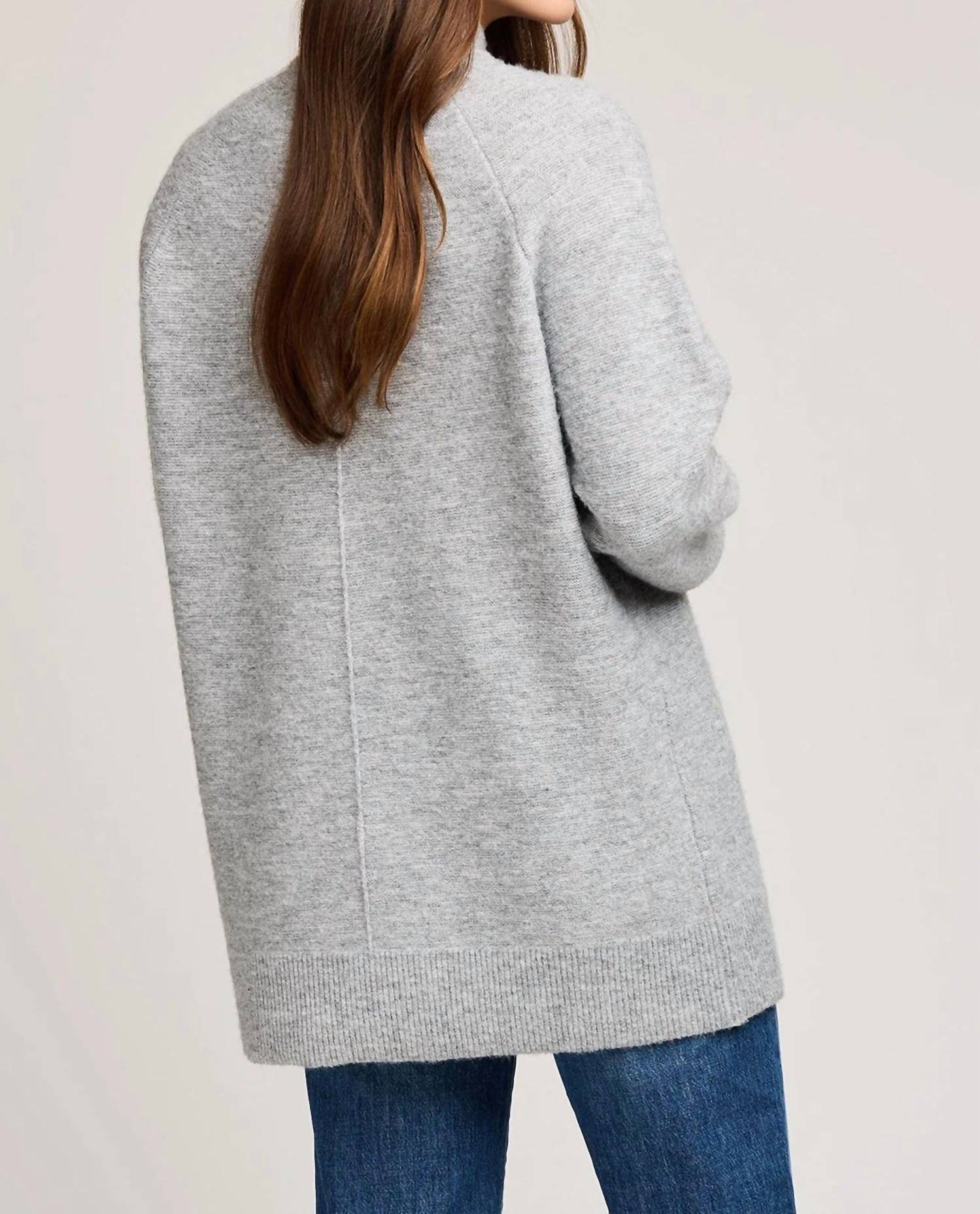 Gentle Fawn Lena Tunic Sweater in heather grey - women's sweater - detail view