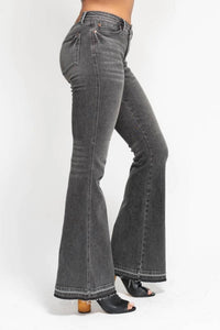 Judy Blue - Mid Rise Tummy Control Release Hem Flare Jeans