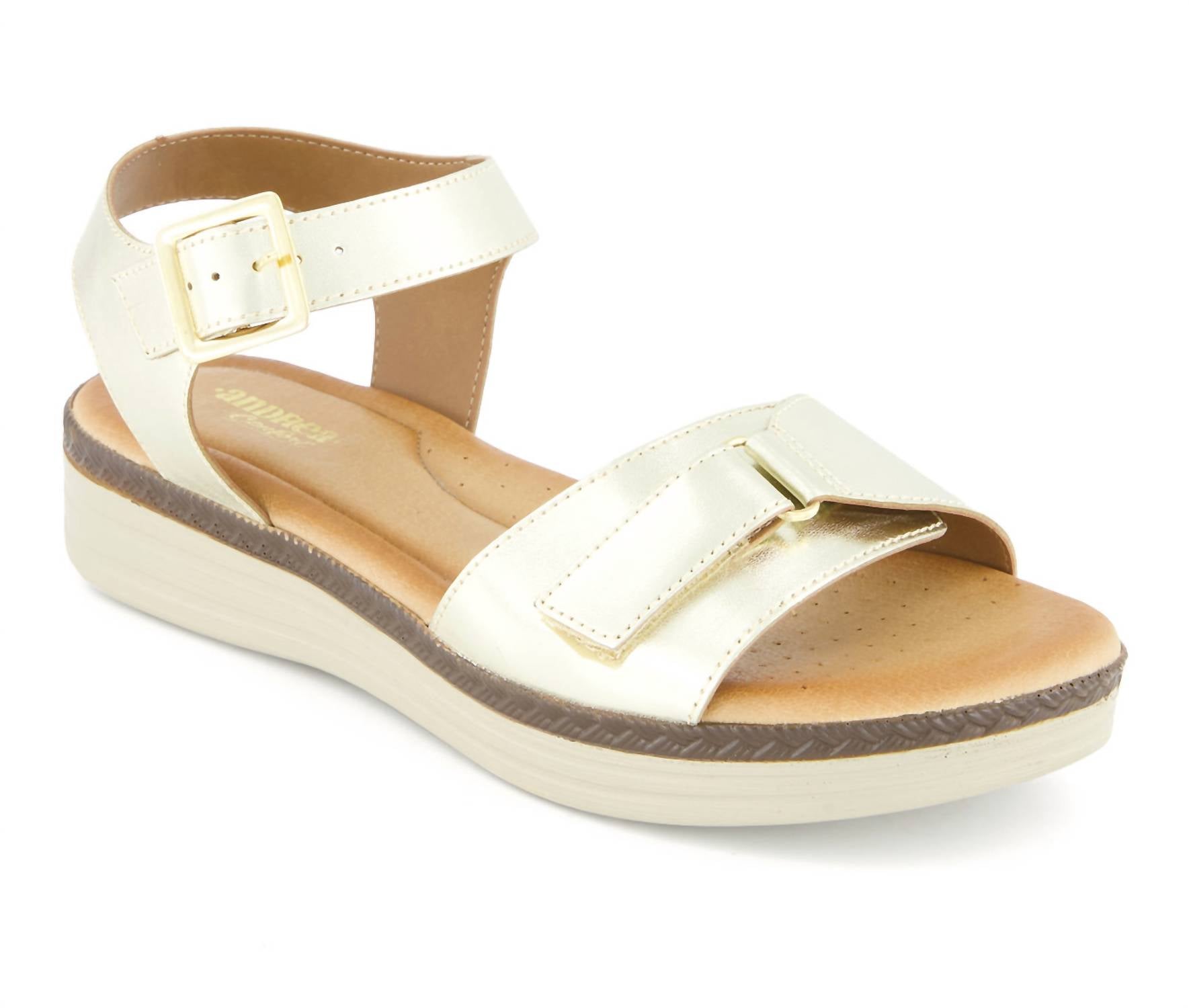 Andrea - Women's Comfort Sandals With Hook And Loop Closure