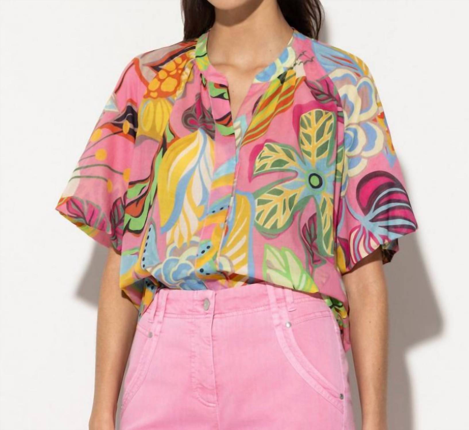 Luisa Cerano - Caribbean Print Blouse