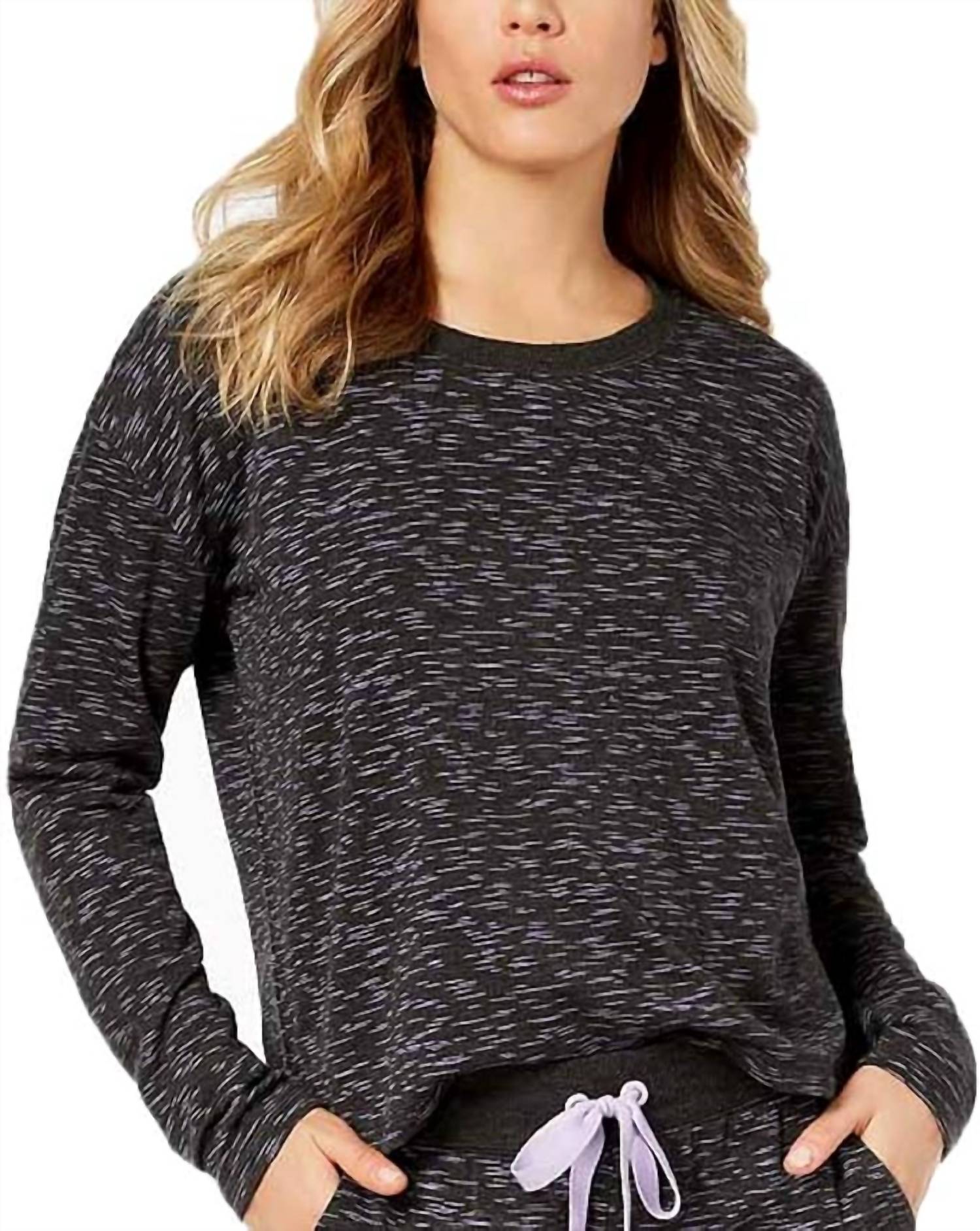 Jenni By Jennifer Moore - Brushed Back Terry Pajama Top