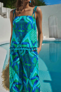 Sugarlips - Blissy Tropical Hanie Flare Pants