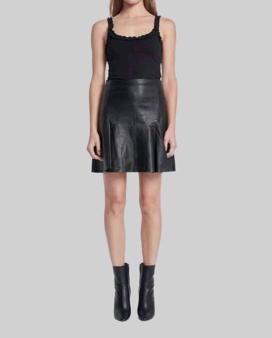 7 For All Mankind - Leather Mini Skirt