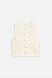 Suncoo - Gemi Fancy Sleeveless Cardigan